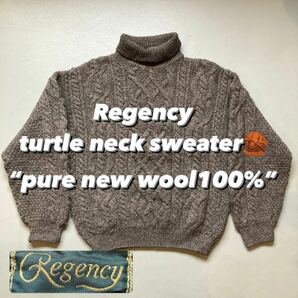 Regency turtle neck sweater “pure new wool100%” タートルネックセーター ニット