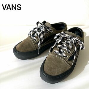 VANS スニーカー　レディース　靴　23.0cm カーキ　グリーン　バンズ シューズ