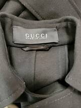 本物　グッチ ＧＵＣＣＩ　トレンチ　ウールギャバジンコート　黒　45万_画像4