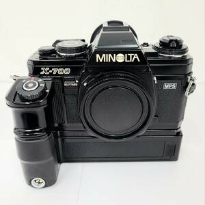 【YYD2320OM】1円～ 保管品 MINOLTA ミノルタ X-700 MPS/MOTOR DRIVE 1 モータードライブセット フィルムカメラ ブラックボディ 動作未確認