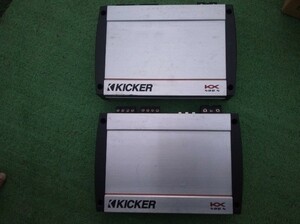 Kicker (キッカー) 40KX4004 KX400.4 KX 400W RMS 4Ch カーClass D アンプ 　4チャンネル アンプ 2個 セット 中古