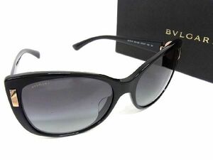 1円 ■美品■ BVLGARI ブルガリブルガリ 8170‐F 501/8G 57□17 135 サングラス メガネ 眼鏡 メンズ レディース ブラック系 AV2534