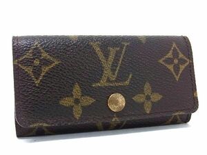 1円 ■美品■ LOUIS VUITTON ルイヴィトン M62631 モノグラム ミュルティクレ4 4連 キーケース 鍵入れ ブラウン系 AS4958