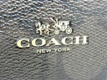 1円 ■美品■ COACH コーチ F63975 シグネチャー PVC ラウンドファスナー コインケース コインパース レディース ブラウン系 AV3338_画像4