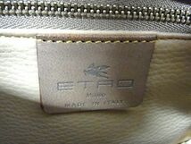 1円 ■美品■ ETRO エトロ PVC×レザー ペイズリー柄 ワンハンドル ハンドバッグ レディース ブラウン系 BG5483_画像6