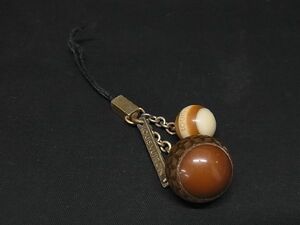 1円 LOUIS VUITTON ルイヴィトン アクセソワール テレフォンヌ ミニラン 携帯ストラップ チャーム ゴールド系 AV2219