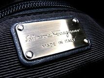 1円 ■美品■ Salvatore Ferragamo フェラガモ ヴァラリボン パテントレザー ハンドバッグ トートバッグ レディース ブラック系 AU3341_画像6