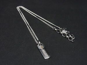 1円 ■極美品■ DIESEL ディーゼル ネックレス ペンダント アクセサリー レディース メンズ シルバー系 BG5710