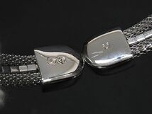 1円 ■極美品■ SWAROVSKI スワロフスキー ラインストーン 3連 ブレスレット ブレスレット レディース シルバー系 BG5714_画像4