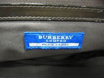 1円 BURBERRY バーバリーブルーレーベル キャンバス×レザー チェック柄 ハンドバッグ トートバッグ レッド系×ブラウン系 AV3494_画像6