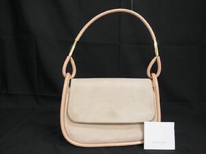 1円 GUCCI グッチ 001 2865 1777 レザー ワンハンドル ショルダーバッグ トートバッグ 肩掛けかばん レディース メンズ ベージュ系 CC0650