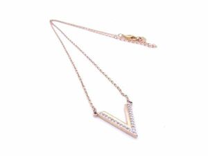 ■美品■ SWAROVSKI スワロフスキー ラインストーン ネックレス ペンダント アクセサリー レディース ゴールド系 DD6077