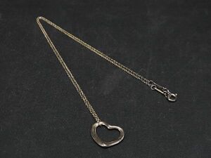 1円 TIFFANY＆Co ティファニーエルサペレッティ オープンハート SV925 ネックレス ペンダント アクセサー シルバー系 AM4746