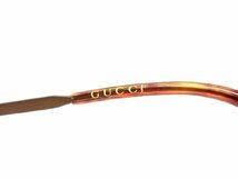 1円 ■極美品■ GUCCI グッチ GG1060OJ 002 めがね メガネ 眼鏡 メンズ レディース ブラウン系 AV3454_画像4