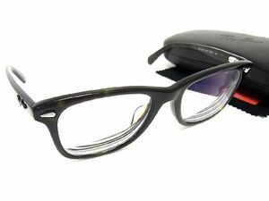 1円 ■美品■ Ray-Ban レイバン RB5317F 2012 度入り めがね メガネ 眼鏡 メンズ レディース ブラック系 AV3444