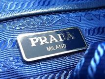 1円 ■美品■ PRADA プラダ テスートナイロン リュックサック バックパック デイパック レディース メンズ ブルー系 AS5225_画像6