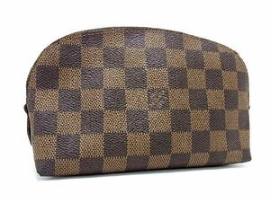 1円 LOUIS VUITTON ルイヴィトン N47516 ダミエ ポシェット コスメティック マルチケース ポーチ 小物入れ レディース AU4260