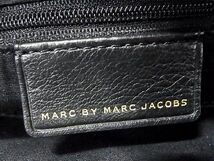 1円 ■美品■ MARC BY MARC JACOBS マークバイマークジェイコブス レザー ワンハンドル ハンドバッグ レディース ブラック系 AT3176_画像6