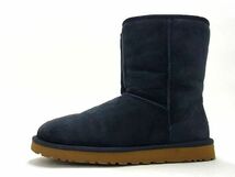 1円 ■極美品■ UGG アグ ムートン ブーツ 表記サイズ８(約25cm) 靴 シューズ レディース メンズ ネイビー系 AU4310_画像3