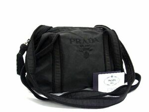 1円 PRADA プラダ B4493 テスートナイロン タッセル トート ショルダーバッグ 肩掛けかばん レディース メンズ ブラック系 BE8283