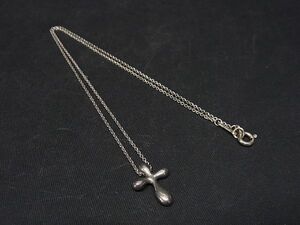 1円 TIFANY＆Co ティファニー エルサペレッティ スモールクロス SV925 ネックレス ペンダント アクセサリー シルバー系 AR2088