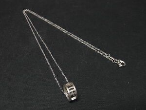 1円 ■美品■ TIFFANY＆Co ティファニー アトラス オープンリングトップ SV925 ネックレス ペンダント アクセサリー シルバー系 AR1918