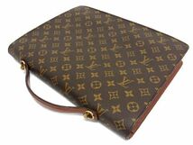 1円 ■美品■ LOUIS VUITTON ルイヴィトン M53338 モノグラム ポルトドキュマン バンドリエール ビジネスバッグ ブラウン系 AV3703_画像3