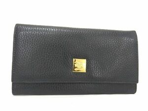 1円 ■美品■ CELINE セリーヌ レザー 二つ折り 長財布 ウォレット 札入れ 小銭入れ カード入れ レディース メンズ ブラック系 CD0553