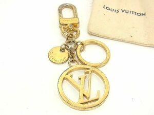 1円 LOUIS VUITTON ルイヴィトン M68000 LVサークル キーホルダー キーリング メンズ レディース ゴールド系 AU4270