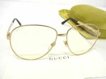 1円 ■極美品■ GUCCI グッチ GG00138S 61□14-145 メガネ 眼鏡 レディース メンズ ブラック系 AS5270_画像1