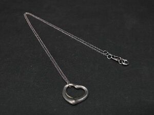 1円 TIFFANY＆Co ティファニー エルサペレッティ オープンハート SV925 ネックレス ペンダント アクセサリー シルバー系 AM8179