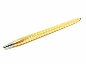 1円 ■美品■ CROSS クロス ツイスト式 ボールペン ツイスト式 ボールペン 筆記用具 文房具 ステーショナリー ゴールド系 AT3818