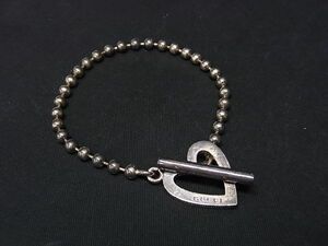 1円 GUCCI グッチ SV925 ボールチェーン ブレスレット アクセサリー レディース シルバー系 AU3827