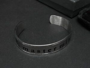 1円 ■極美品■ MASTERMIND マスターマインド スカル バングル ブレスレット アクセサリー メンズ シルバー系×ブラック系 BE8594