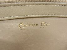 1円 ChristianDior クリスチャンディオール ヴィンテージ クロスボディ ショルダーバッグ 斜め掛け レディース レザー ホワイト系 CB1544_画像6