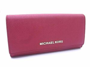 MICHAEL KORS マイケルコース レザー 二つ折り 長財布 ウォレット 小銭入れ 札入れ カード入れ レディース メンズ レッド系 DD3203