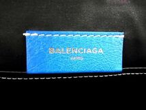 ■極美品■ BALENCIAGA バレンシアガ 443658 バザール レザー クラッチバッグ セカンドバッグ レディース ブルー系×ブラック系 AU3125_画像7