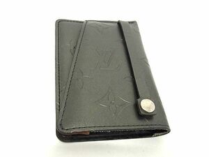 1円 ■美品■ LOUIS VUITTON ルイヴィトン M65131 モノグラムマット クロシェットGM キーケース 鍵入れ カード入れ ブラック系 AU4390