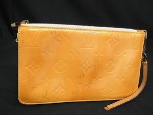 1円 LOUIS VUITTON ルイヴィトン M91058 モノグラムヴェルニ レキシントン アクセサリーポーチ マルチケース ライムイエロー CC0843