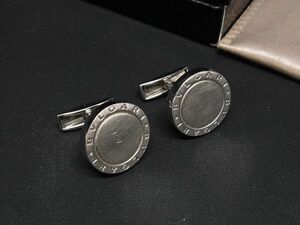 1円 BVLGARI ブルガリブルガリ SV925 カフス カフリンクス アクセサリー ビジネス 紳士 メンズ シルバー系 BE8532