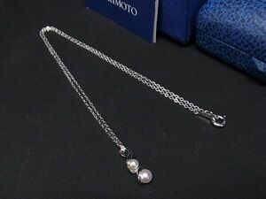 1円 ■新品同様■ MIKIMOTO ミキモト 本真珠 アコヤ真珠 パール 約3mm~約5mm SV925 ネックレス アクセサリー シルバー系 AV3908