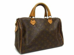 1円 LOUIS VUITTON ルイヴィトン M41526 モノグラム スピーディ30 タロンジップ ハンドバッグ ボストンバッグ ブラウン系 BF4819