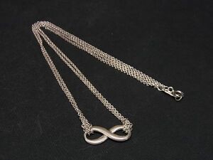 1円 TIFFANY＆Co ティファニー インフィニティ SV925 ネックレス ペンダント アクセサリー レディース シルバー系 AQ8492