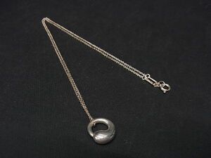 1円 ■美品■ TIFFANY＆Co ティファニー エルサペレッティ エターナルサークル SV925 ネックレス アクセサリー シルバー系 AQ7533