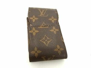 1円 LOUIS VUITTON ルイヴィトン モノグラム M63024 モノグラム エテュイ シガレットケース 煙草ケース レディース ブラウン系 CC1078