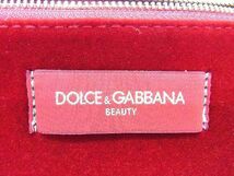 ■新品同様■ DOLCE＆GABBANA ドルチェ&ガッバーナ ベロア ポーチ マルチケース 小物入れ レディース レッド系 BF4343_画像5