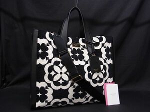 ■新品同様■ kate spade ケイトスペード K9959 マンハッタン スペードフラワー シェニール 2WAY ハンドバッグ ショルダー AT2994