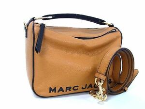 # новый товар # не использовался # MARC JACOBS Mark Jacobs The soft box кожа 2WAY плечо ручная сумочка наклонный .. оттенок коричневого AV1421