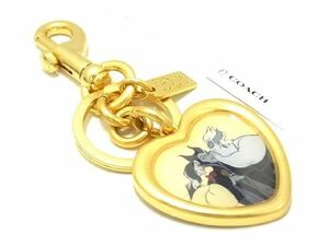# new goods # unused # COACH Coach CC316 vi Ran z Heart charm key holder key ring lady's gold group BC5533UZ