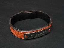 1円 LOUIS VUITTON ルイヴィトン M6711 ロゴプレート ブレスレット アクセサリー レディース メンズ オレンジ系 AT6159_画像1